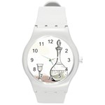 Wine Glass And Decanter Round Plastic Sport Watch (M)