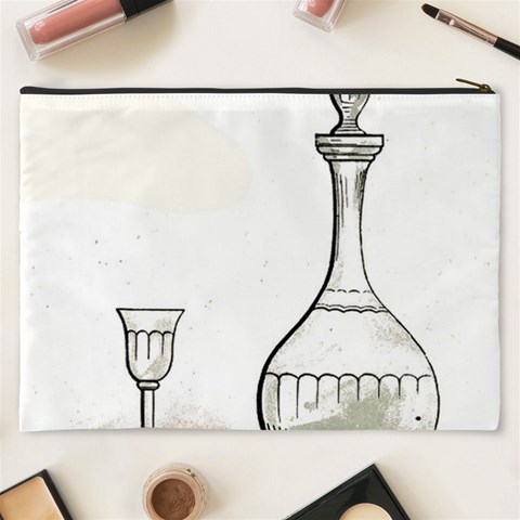 Wine Glass And Decanter Cosmetic Bag (XXXL) from ArtsNow.com Back