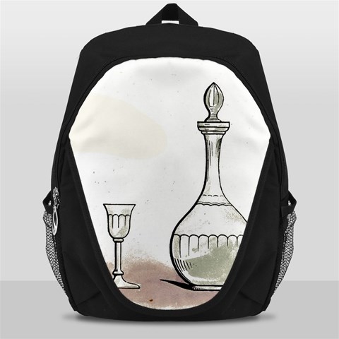 Wine Glass And Decanter Backpack Bag from ArtsNow.com Front