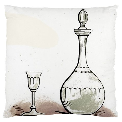 Wine Glass And Decanter Large Cushion Case (One Side) from ArtsNow.com Front