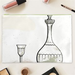 Wine Glass And Decanter Cosmetic Bag (XXL) from ArtsNow.com Front