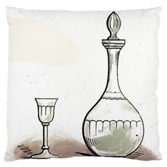 Wine Glass And Decanter Large Cushion Case (Two Sides) from ArtsNow.com Back
