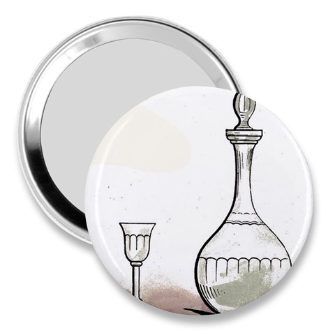 Wine Glass And Decanter 3  Handbag Mirrors from ArtsNow.com Front