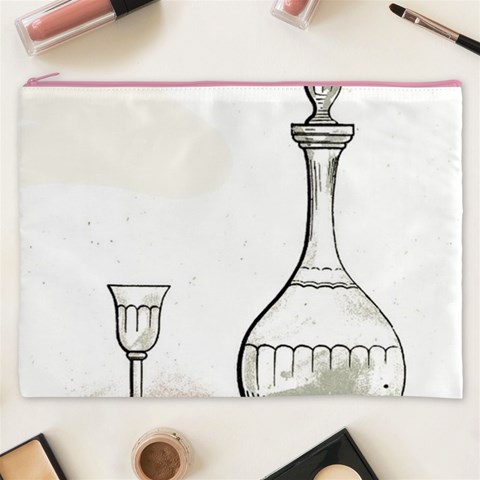 Wine Glass And Decanter Cosmetic Bag (XXXL) from ArtsNow.com Front