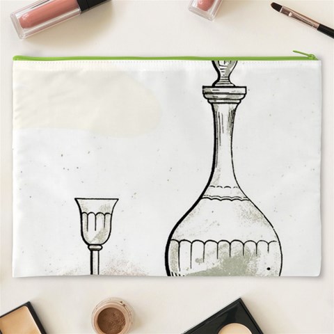 Wine Glass And Decanter Cosmetic Bag (XXXL) from ArtsNow.com Back