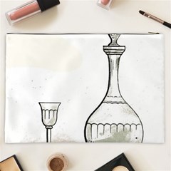 Wine Glass And Decanter Cosmetic Bag (XXL) from ArtsNow.com Back