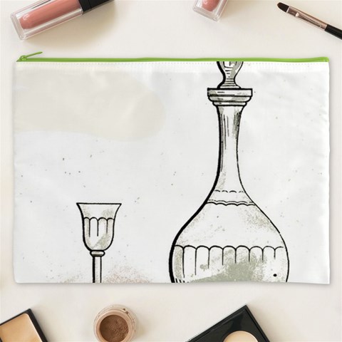Wine Glass And Decanter Cosmetic Bag (XXXL) from ArtsNow.com Front