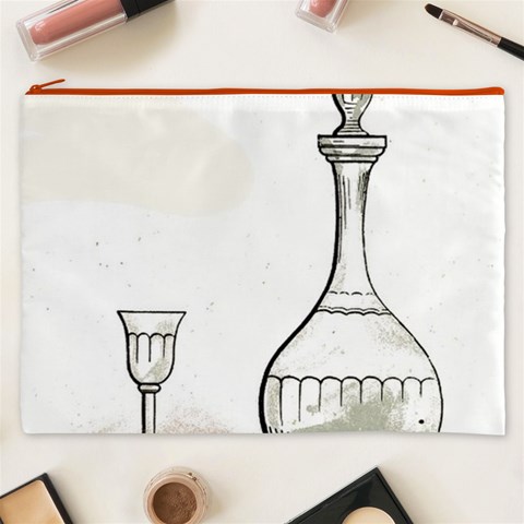 Wine Glass And Decanter Cosmetic Bag (XXXL) from ArtsNow.com Front