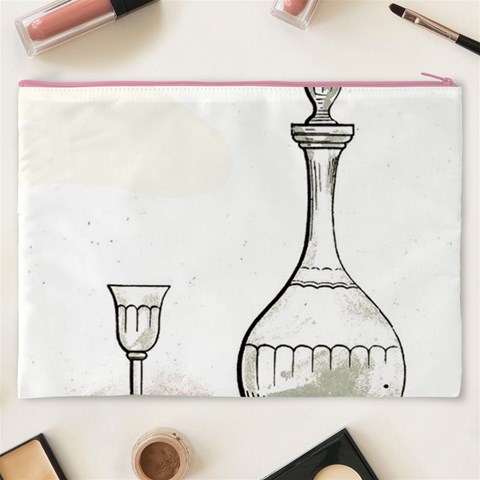 Wine Glass And Decanter Cosmetic Bag (XXXL) from ArtsNow.com Back