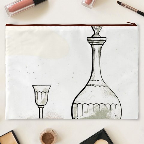 Wine Glass And Decanter Cosmetic Bag (XXXL) from ArtsNow.com Back