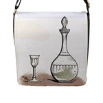 Wine Glass And Decanter Flap Closure Messenger Bag (L)