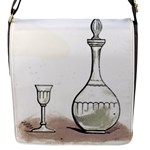 Wine Glass And Decanter Flap Closure Messenger Bag (S)