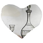 Wine Glass And Decanter Large 19  Premium Heart Shape Cushions