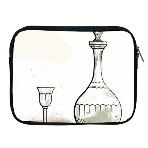 Wine Glass And Decanter Apple iPad 2/3/4 Zipper Cases from ArtsNow.com Front