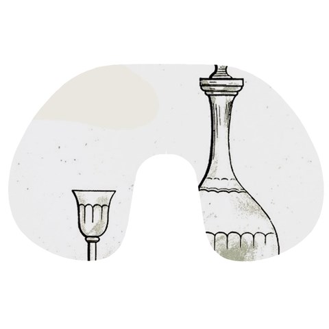 Wine Glass And Decanter Travel Neck Pillow from ArtsNow.com Front