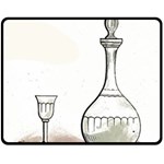 Wine Glass And Decanter Double Sided Fleece Blanket (Medium) 