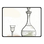 Wine Glass And Decanter Double Sided Fleece Blanket (Small) 