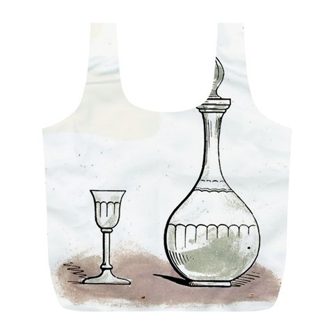Wine Glass And Decanter Full Print Recycle Bag (L) from ArtsNow.com Front