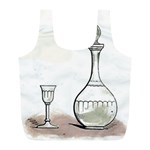 Wine Glass And Decanter Full Print Recycle Bag (L)