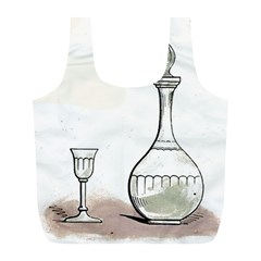 Wine Glass And Decanter Full Print Recycle Bag (L) from ArtsNow.com Back