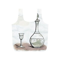 Wine Glass And Decanter Full Print Recycle Bag (S) from ArtsNow.com Front