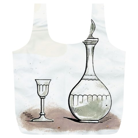 Wine Glass And Decanter Full Print Recycle Bag (XL) from ArtsNow.com Front