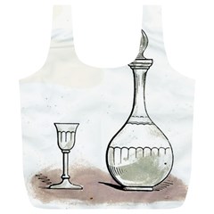 Wine Glass And Decanter Full Print Recycle Bag (XL) from ArtsNow.com Back