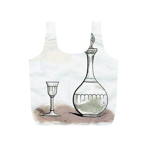Wine Glass And Decanter Full Print Recycle Bag (S) from ArtsNow.com Front