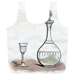 Wine Glass And Decanter Full Print Recycle Bag (XL)