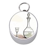 Wine Glass And Decanter Mini Silver Compasses