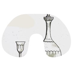 Wine Glass And Decanter Travel Neck Pillow from ArtsNow.com Back