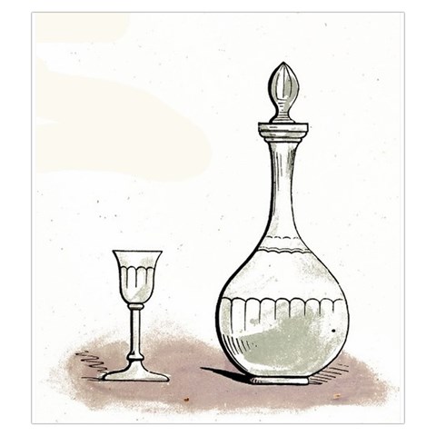 Wine Glass And Decanter Drawstring Pouch (Large) from ArtsNow.com Back