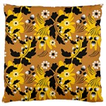 Folk flowers art pattern  Standard Flano Cushion Case (Two Sides)