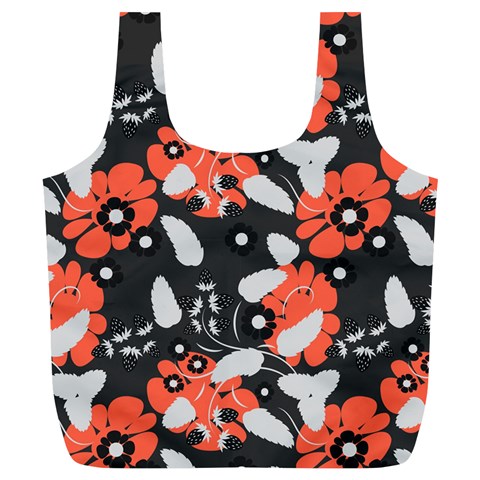 Folk flowers art pattern Floral   Full Print Recycle Bag (XL) from ArtsNow.com Front