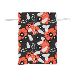 Folk flowers art pattern Floral   Lightweight Drawstring Pouch (L) from ArtsNow.com Front