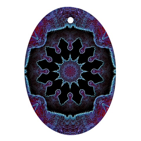 Framed Mandala Oval Ornament (Two Sides) from ArtsNow.com Front