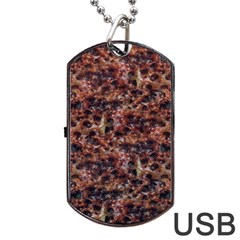 Warm Abstract Surface Print Dog Tag USB Flash (Two Sides) from ArtsNow.com Front
