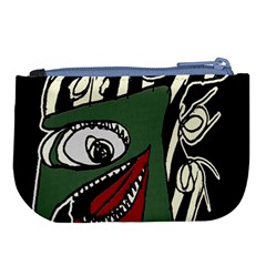 Monster Bird Portrait Illustration Large Coin Purse from ArtsNow.com Back