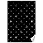 Black And White Funny Monster Print Pattern Canvas 24  x 36 