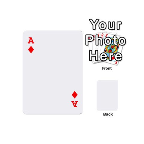 Ace Untitled Design Playing Cards 54 Designs (Mini) from ArtsNow.com Front - DiamondA