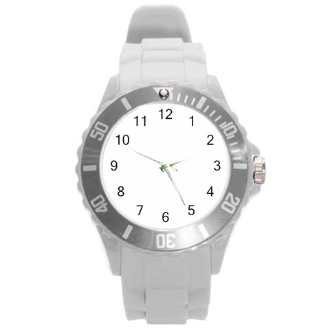 Untitled Design Round Plastic Sport Watch (L) from ArtsNow.com Front