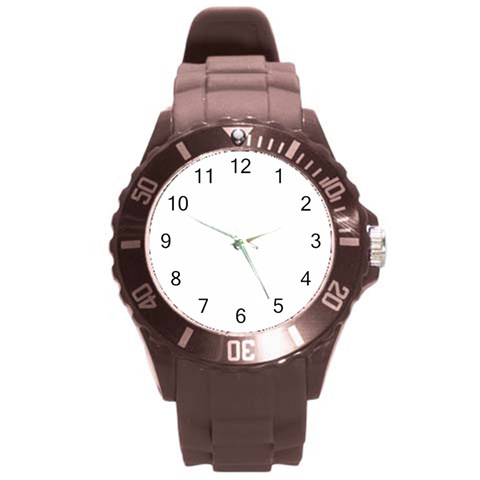 Untitled Design Round Plastic Sport Watch (L) from ArtsNow.com Front