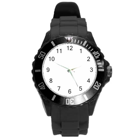 Untitled Design Round Plastic Sport Watch (L) from ArtsNow.com Front