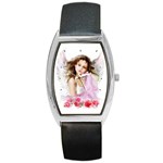 Angel Girl Barrel Style Metal Watch