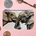 Two Elephants  Large Coin Purse