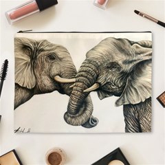 Two Elephants  Cosmetic Bag (XL) from ArtsNow.com Front