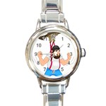 E8epcq3x0achi-l Round Italian Charm Watch