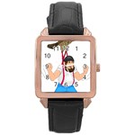 E8epcq3x0achi-l Rose Gold Leather Watch 