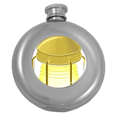 E8kogkcwqam3rmd Round Hip Flask (5 oz) from ArtsNow.com Front