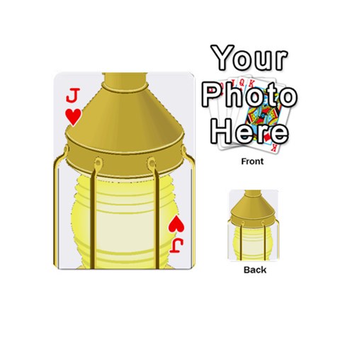 Jack E8kogkcwqam3rmd Playing Cards 54 Designs (Mini) from ArtsNow.com Front - HeartJ
